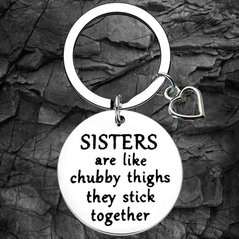 Sister Keychain Best Friends Key Rings Teen Girls Little Sister Graduation Birthday Gifts