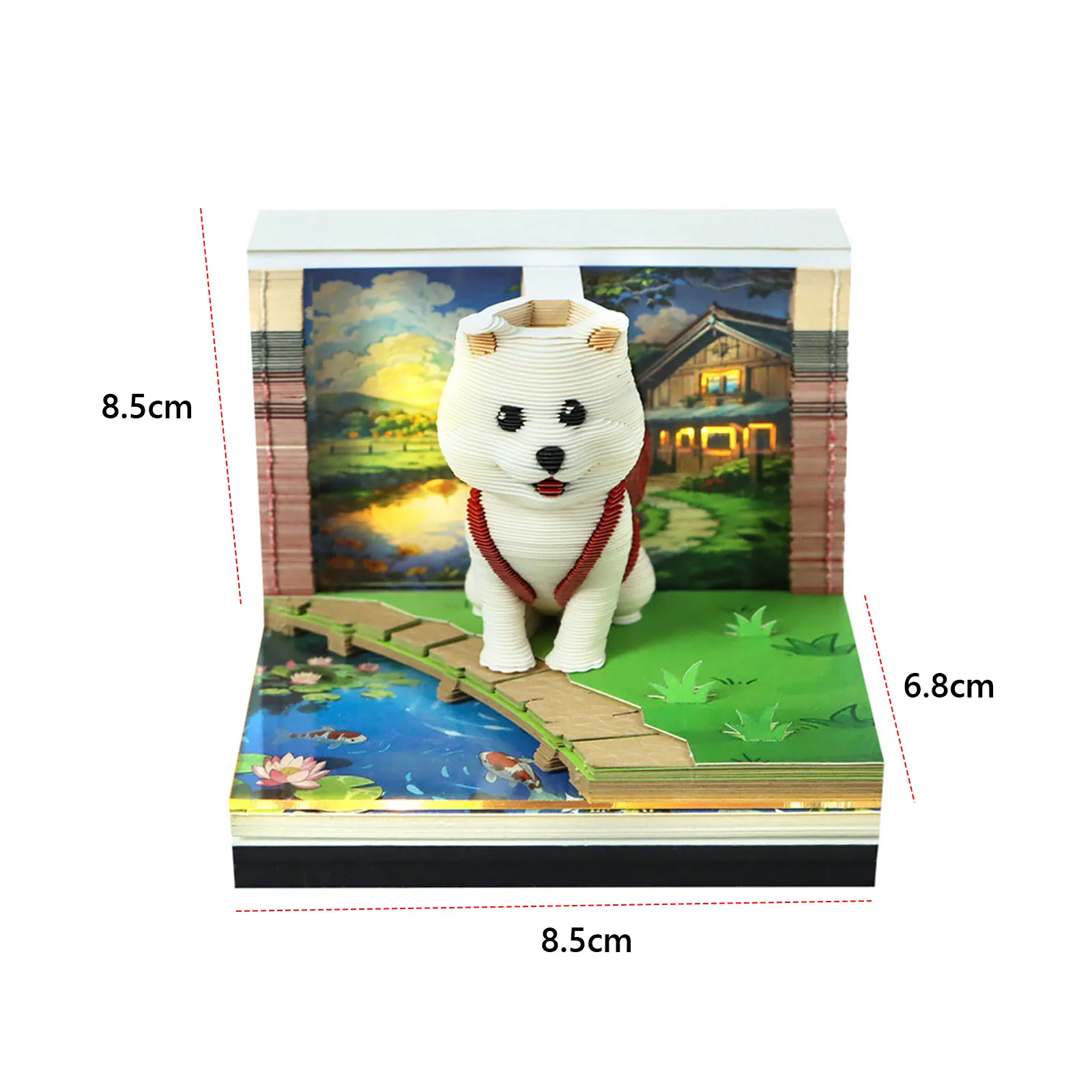 52 Weekly Time Piece Calendar Paper Carving Art DIY Post Notes DIY Art Memo Pad Suitable for Room and Office Desktop Decoration