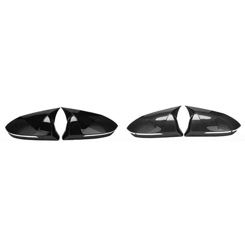 Car Ox Horn Rearview Side Glass Mirror Cover Trim Frame Side Mirror Caps For Hyundai Tucson 2021 2022