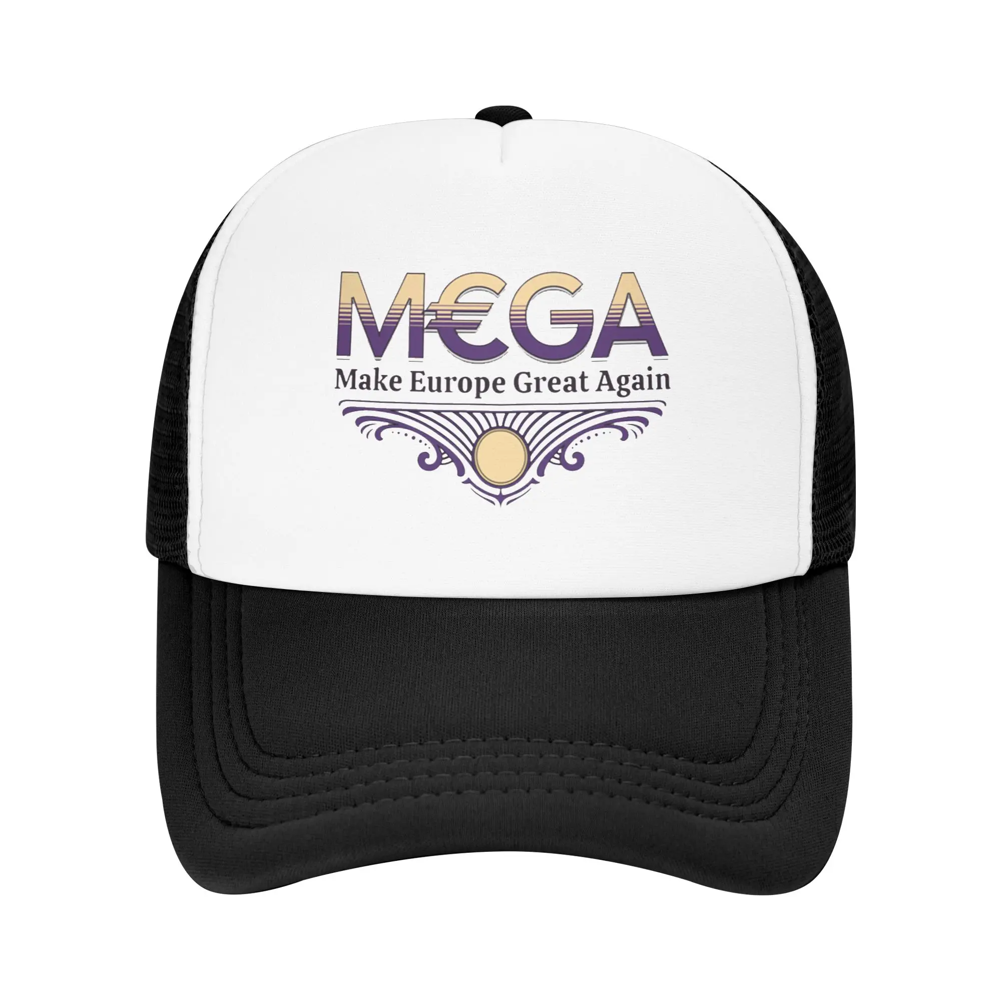 Golden Purple Punk Make Europe Great Again MEGA Travel Mesh Baseball Caps Men  High-end Male Beach Dad Hats Trucker Cap