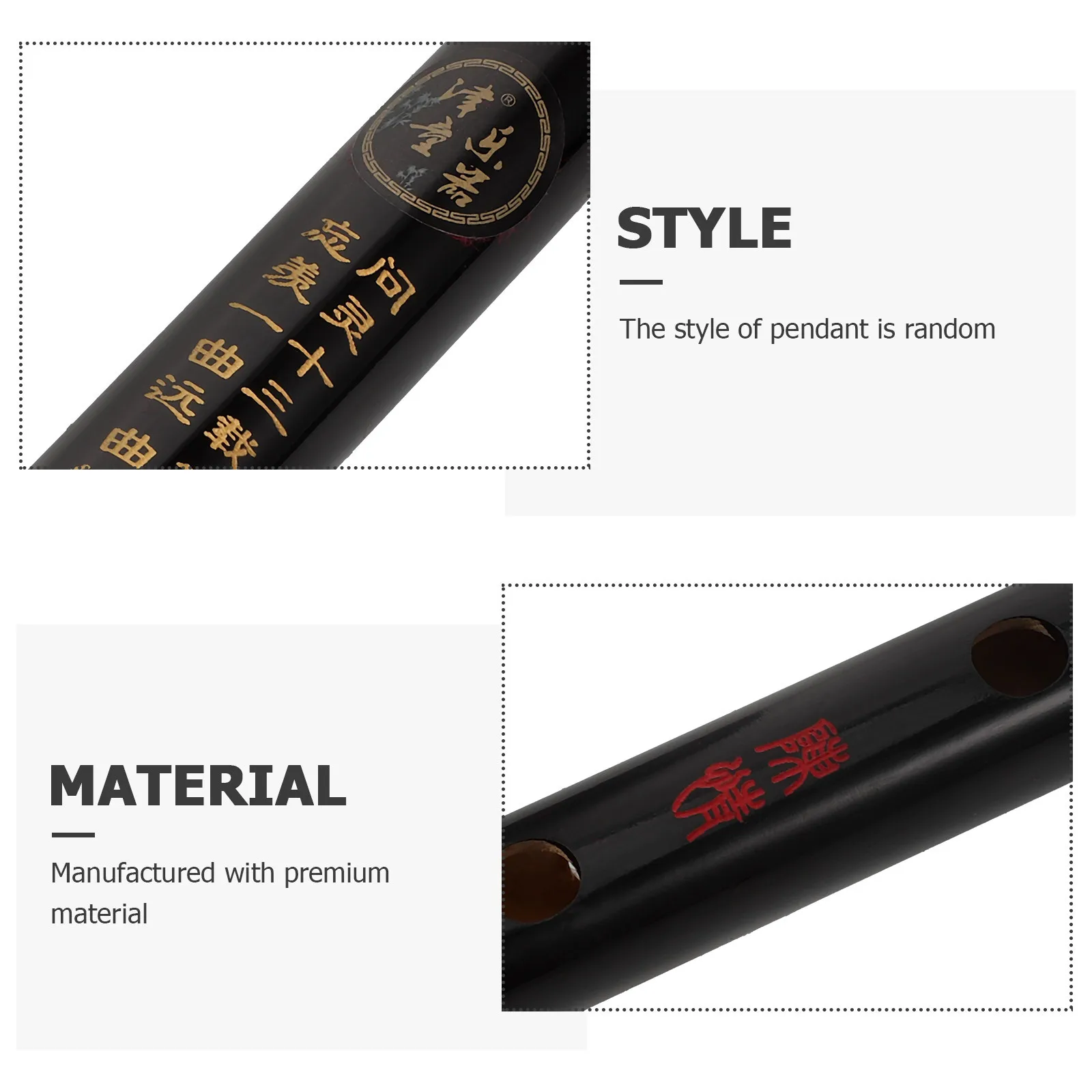 

Chinese Traditional Black Bamboo Flute Professional Transverse Musical Instrument Glossy Smooth Engraved Tassels Beginner