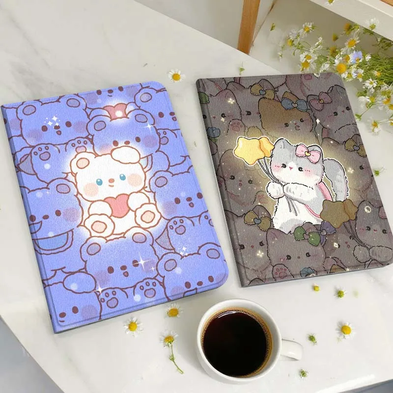 

Cartoon bear pattern For Samsung Galaxy Tab A A7 A8 A9 A11 S6 S11 Lite Plus 10.1 10.4 10.5 Inch 2022 2025 Tablet Case