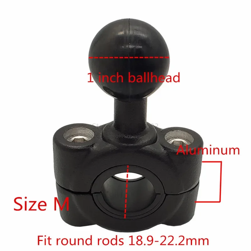 With 1 Inch Ball Head Adapter Holder M8 screw Motorcycle Handlebar Brake Clutch Control Base Combo U Bolt Mount for Gopro Camera