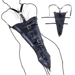 PU Leather Bondage Sex Toy para homens e mulheres, restrição de braço, Adulto BDSM Bondage, Binder, Slave Role Play Kit, Armbinders Eróticos