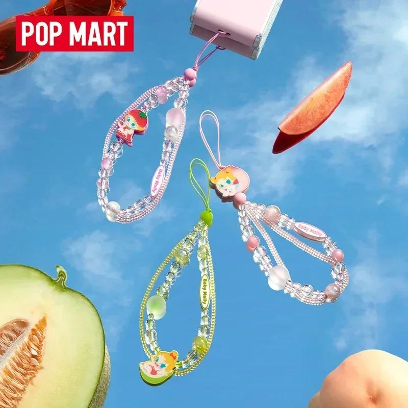 

POP MART Baby Molly Fruit добавляет ароматную серию, милая кукла-игрушка с цепочкой для мобильного телефона, глухая коробка, загадочный подарок для детей
