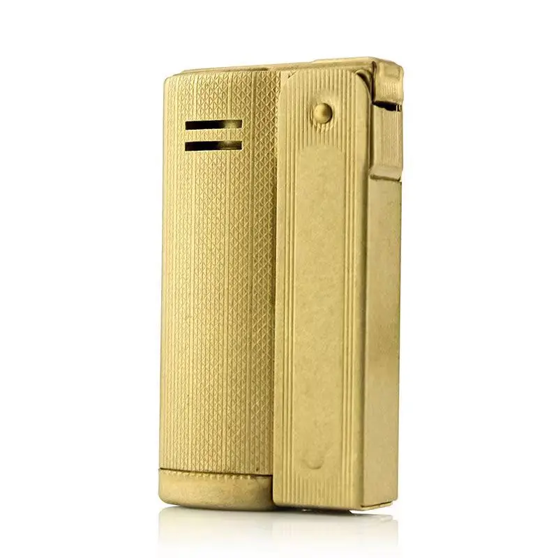 IMCO Gasoline Lighter Brass Material Windproof Retro Oil Liquid Men Cigarette Lighter Gift 58*31*12mm 38g