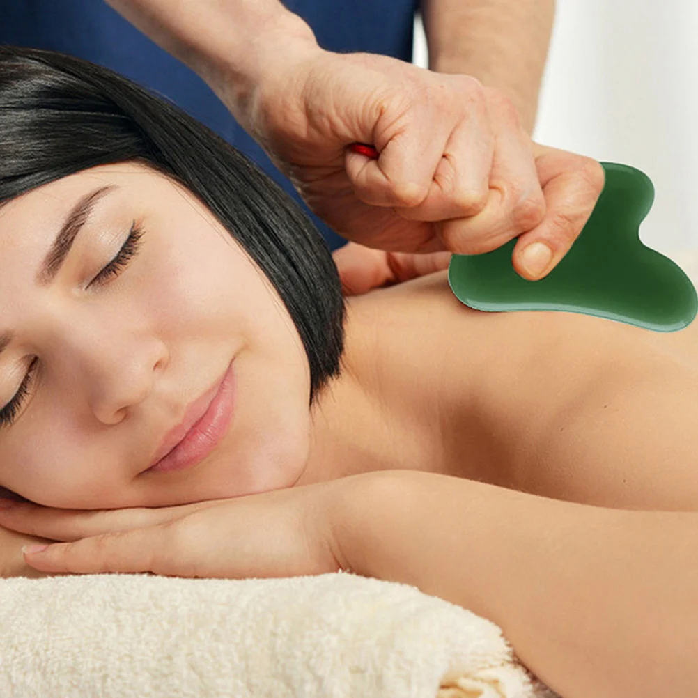 Natuurlijke Jade Guasha Board Hartvormige Gua Sha Gezichtshulpmiddel Voor Gezicht Lichaamsmassage Schrapen Bloedcirculatie Huidverzorging
