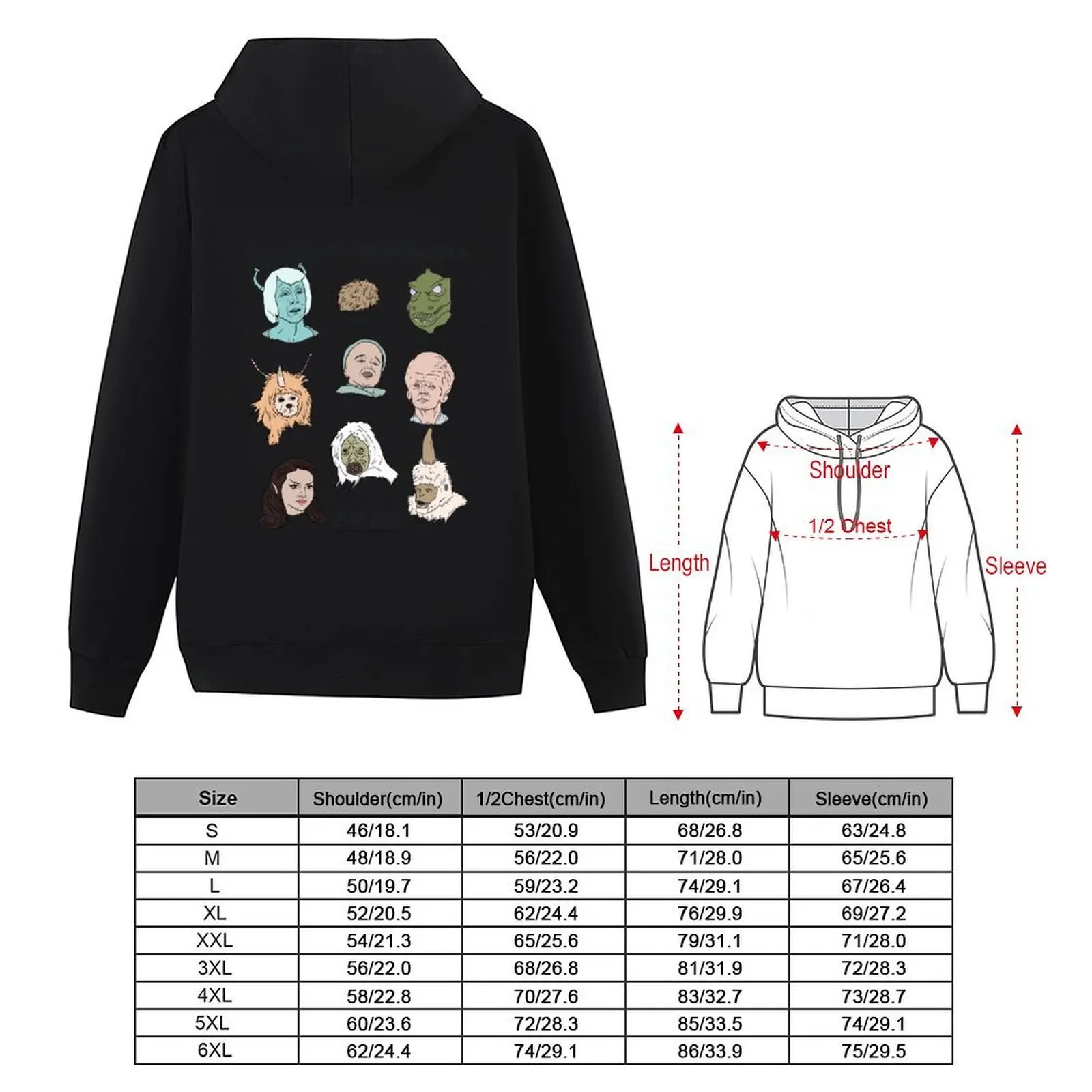 ستار تريك: السلسلة الأصلية من Aliens Of The Final Frontier Art هوديي ملابس رجالية بقلنسوة ملابس الشارع #4