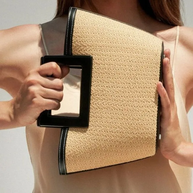 

Летняя пляжная сумка-тоут для женщин, соломенная сумка через плечо, плетеная сумка из рафии, большая дорожная сумка из ротанга, соломенная сумка для покупок