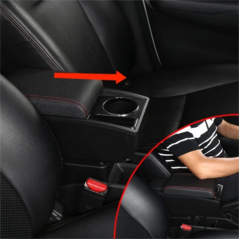 Reposabrazos para consola central Suzuki Celerio, caja de almacenamiento con portavasos, accesorios interiores de coche