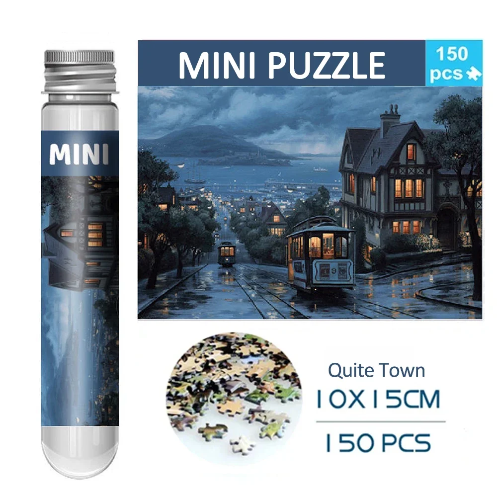 

150PCS Mini Test Tube Jigsaw Puzzle Decompression Toys Fidget Toys Tranquility Puzzle for Aldult Family Game Educational Toy