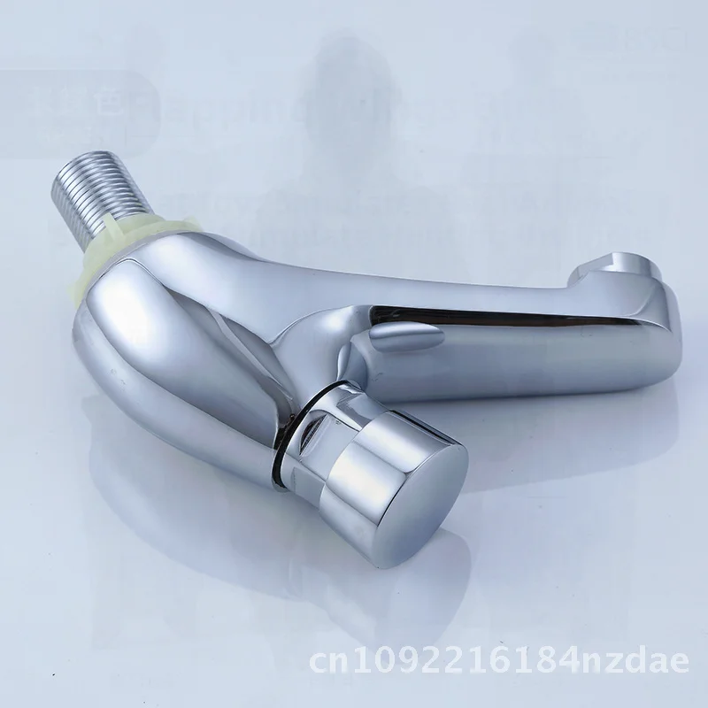 

Copper Cold Water Basin Faucet with Delay Valve Modern Minimalist Push-Type Drain for Bathroom Public Places A/B/C Models