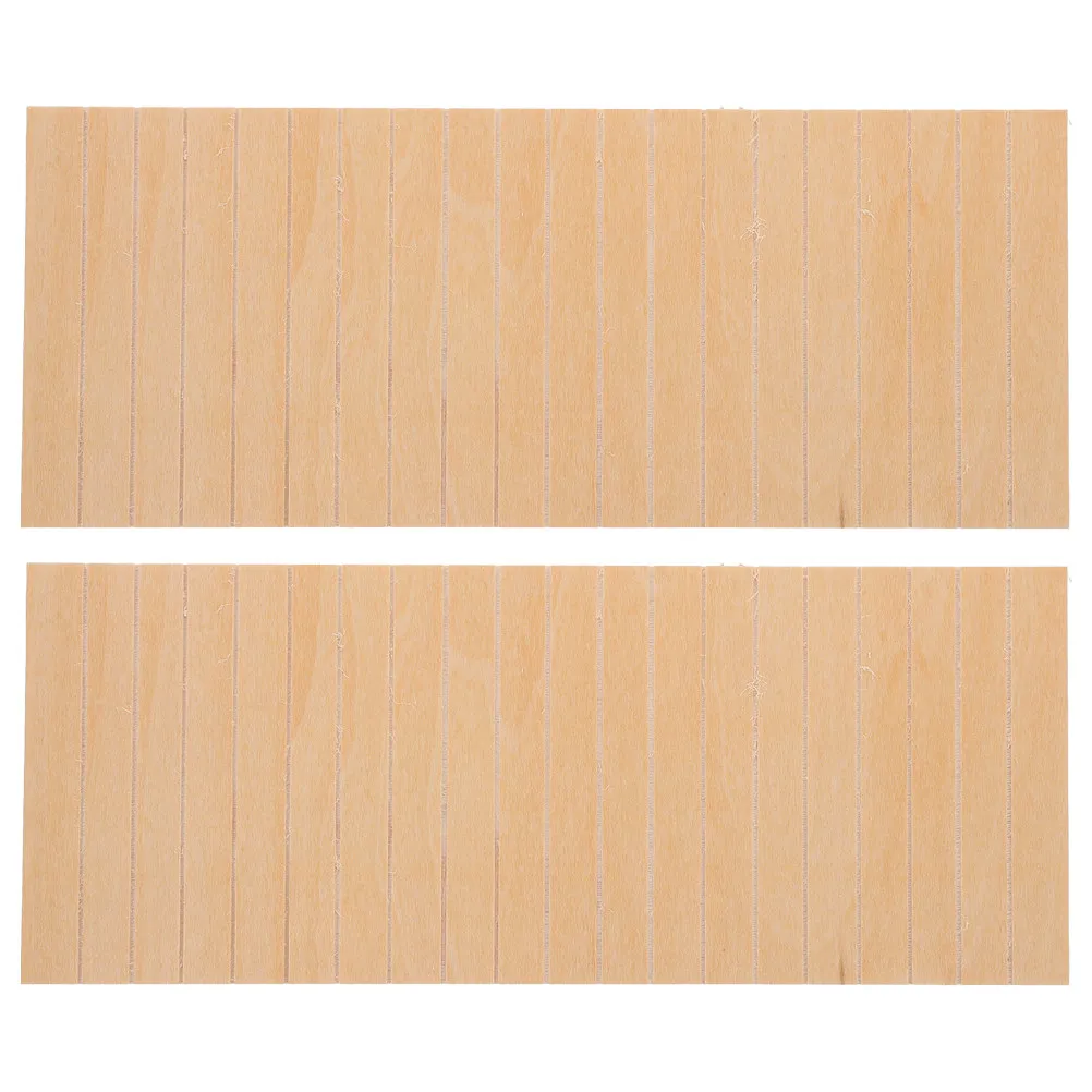 

2Pcs Realistic Wooden Miniature Wall Panels for Dollhouse Decoration DIY Interior Paneling Home Scene Building