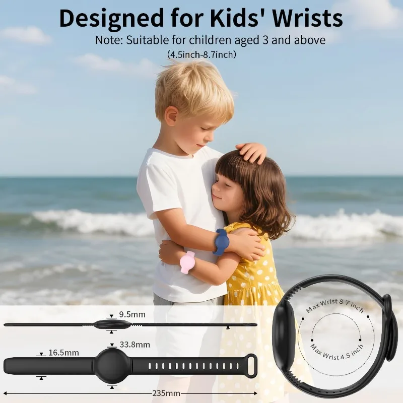 

Premium Silicone Protective Case For AirPods AirTag – Waterproof Wristband, Apple Tracker Bracelet For Kids & Adults