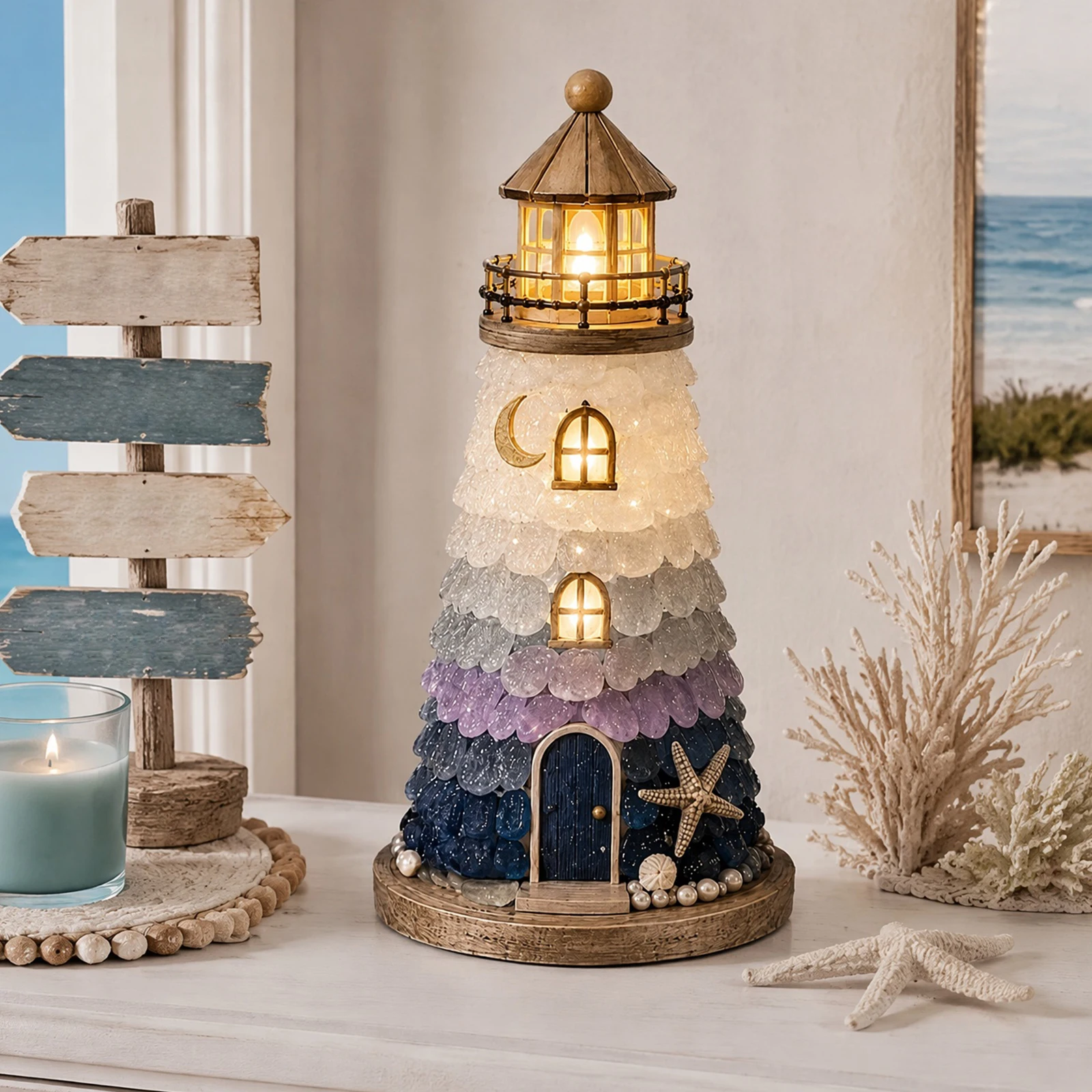 Sea Glass Style DIY Lighthouse - đánh giá và giá Crafting Resin