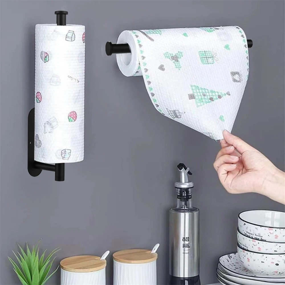

1 шт., держатель для кухонных салфеток, диспенсер, аксессуары, неперфорированные шкафы, салфетки для хранения, держатель для рулонной бумаги в ванной комнате, вешалка для полотенец