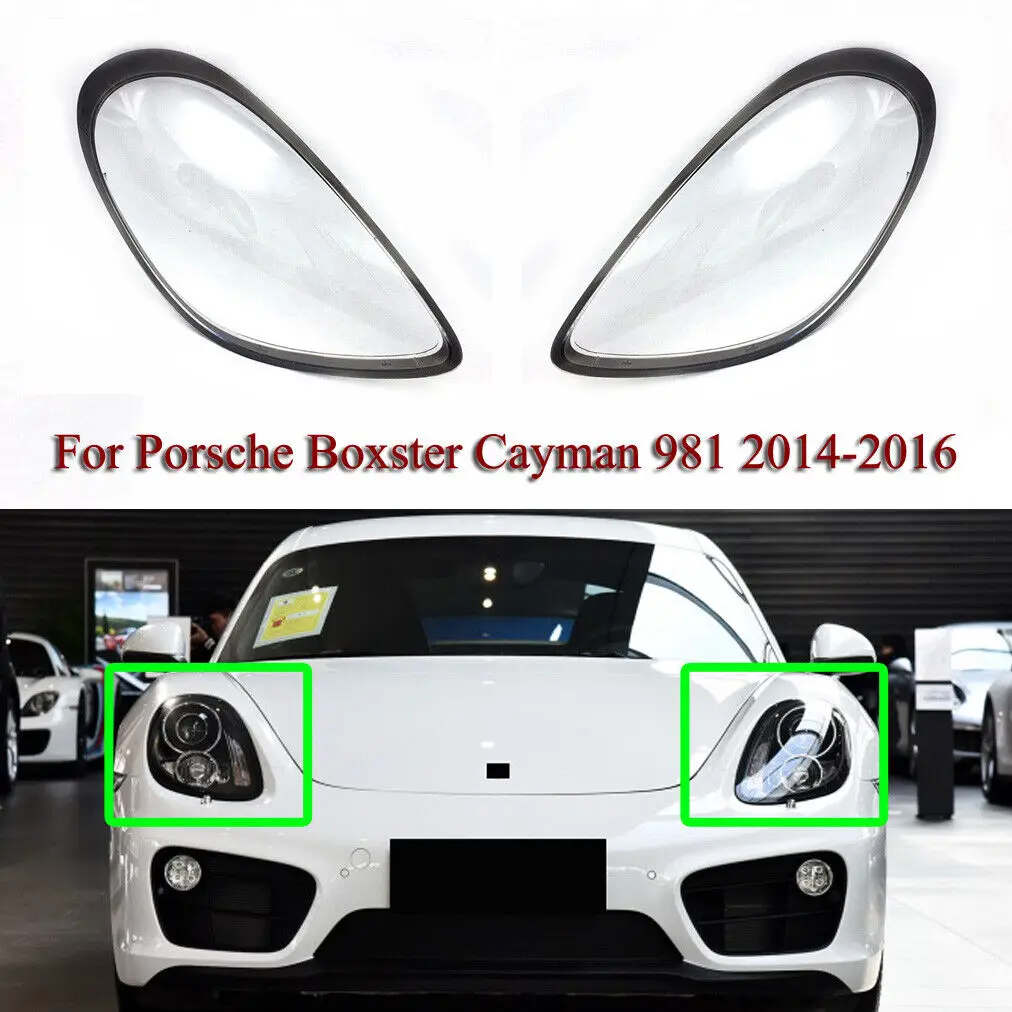 

Пара крышек линз фары для Porsche Boxster Cayman 981 2014-2016 гг.