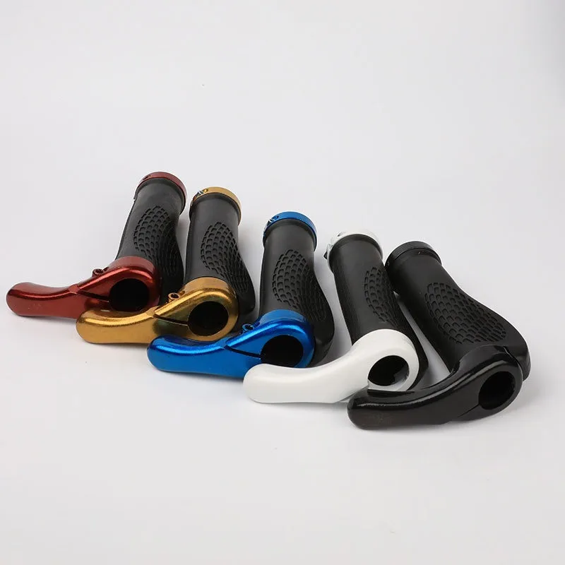 1 Set Colorful Aluminum Alloy Material Mountain Bike Meat Ball Lock The Sleeve with Vice Horn Handle Sleeve Bicycle Equipment