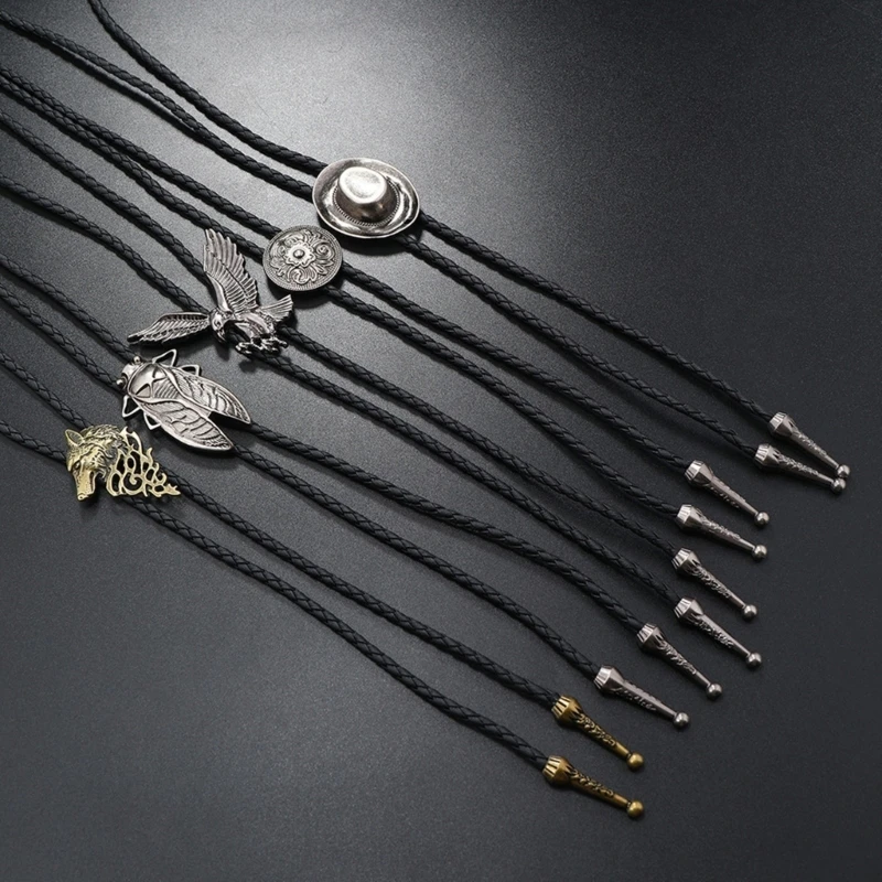 

Elegant Bolo Tie with Flower Pendant Cowboy Cicada Necktie Western Necklace Cool Bola Tie Western Cowboy Costume Dropshipping