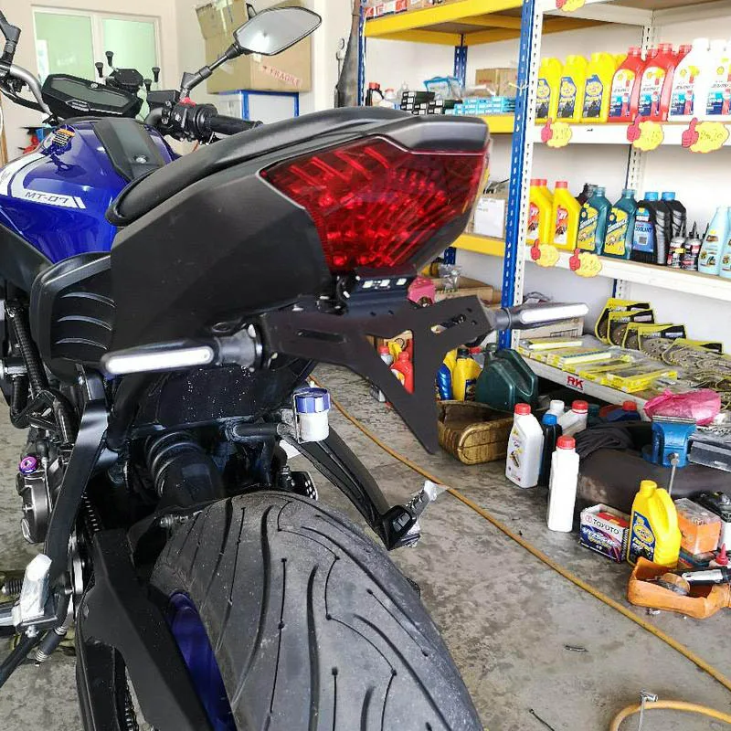 Accessori moto porta targa parafango eliminatore staffa di registrazione per YAMAHA YZF R7 MT07 FZ07 MT FZ 07 R 7