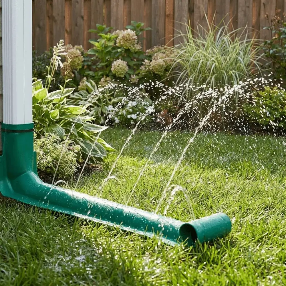 Flexible PVC Downspout Gutter Extension Prevent Splash UV Stabilized Gutter Rainwater Device Prevent Erosion Divert Water Away