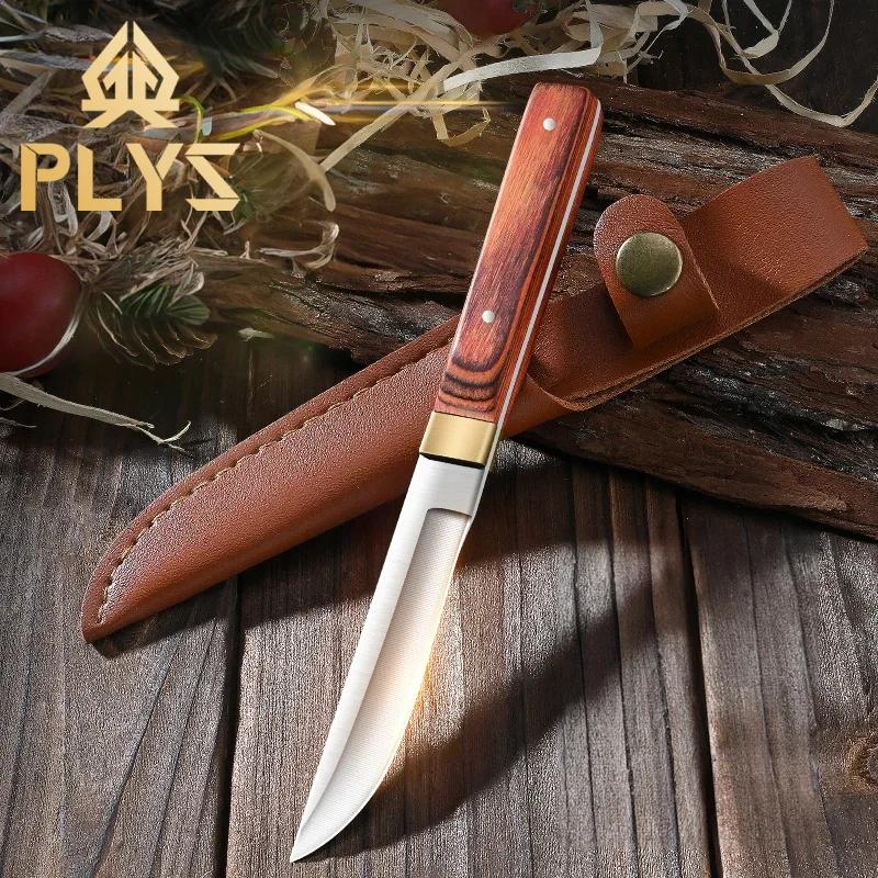 High quality stainless steel forged portable outdoor kitchen knife, fruit knife, fishing knife with sheath, sharp meat knife