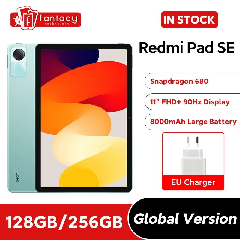 

Глобальная версия Xiaomi Redmi Pad SE 11 дюймов FHD + 90 Гц Дисплей Mi Tablets Snapdragon 680 128 ГБ 256 ГБ 8000 мАч Аккумулятор 8MP CAM