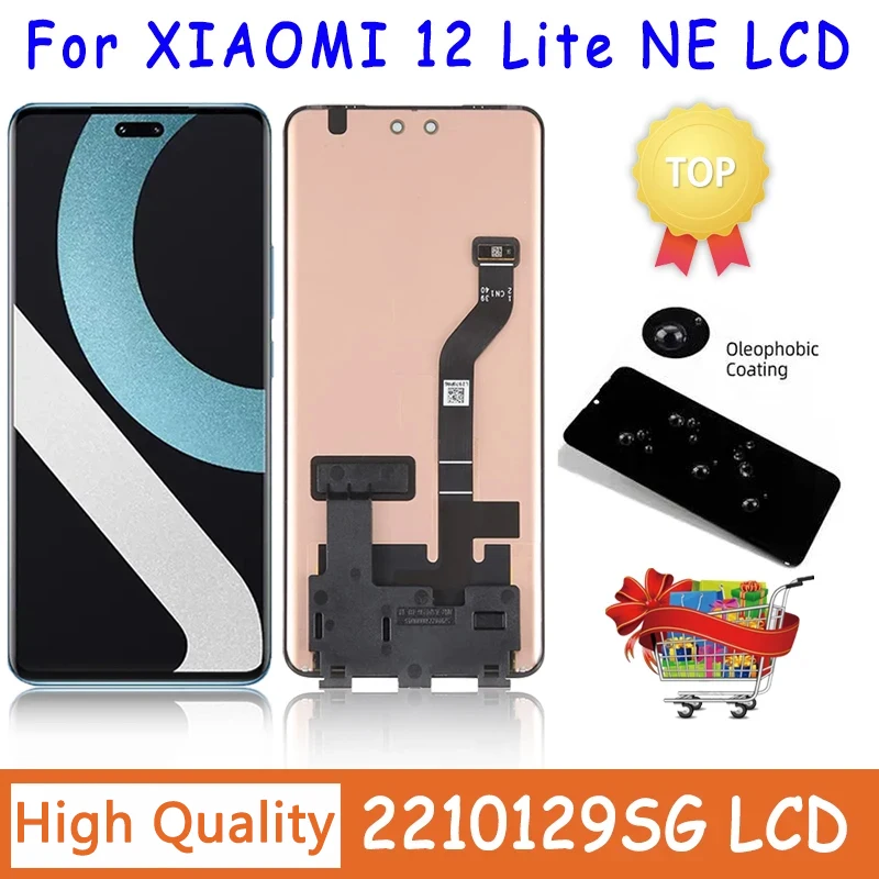 6.55“AMOLED For Xiaomi 12 Lite NE LCD 2210129SG Display Touch Screen Digitizer Assembly For For Xiaomi Mi 12 Lite NE 5G LCD