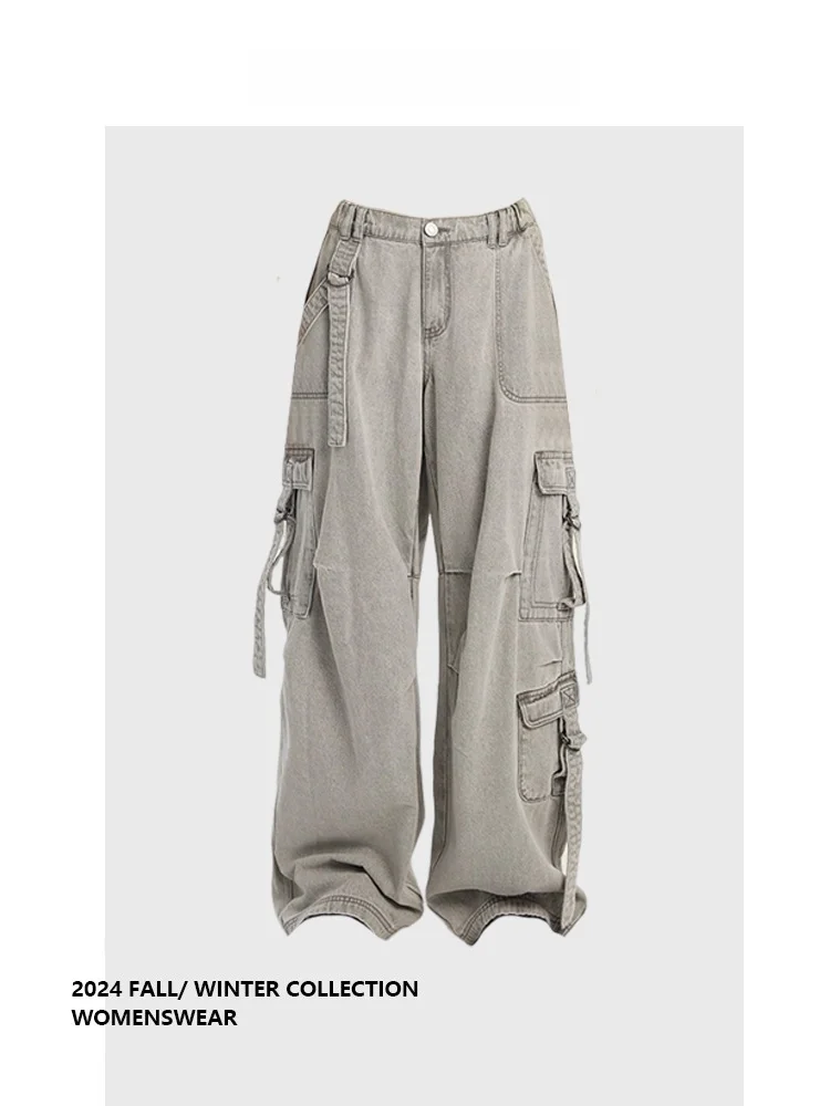 

Forever 21 Design Sensation 2026 New Workwear Pants Worn-In Loose Casual Long Trousers for Women Autumn Winter High-End Feel