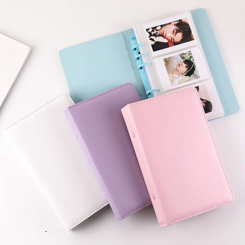 150 Pockets PU Leather Portable A6 Photocard Binder Album for 2.5x3.5 Inch Mini Instax & Name Card 7s 8 25 50s Album de Photos