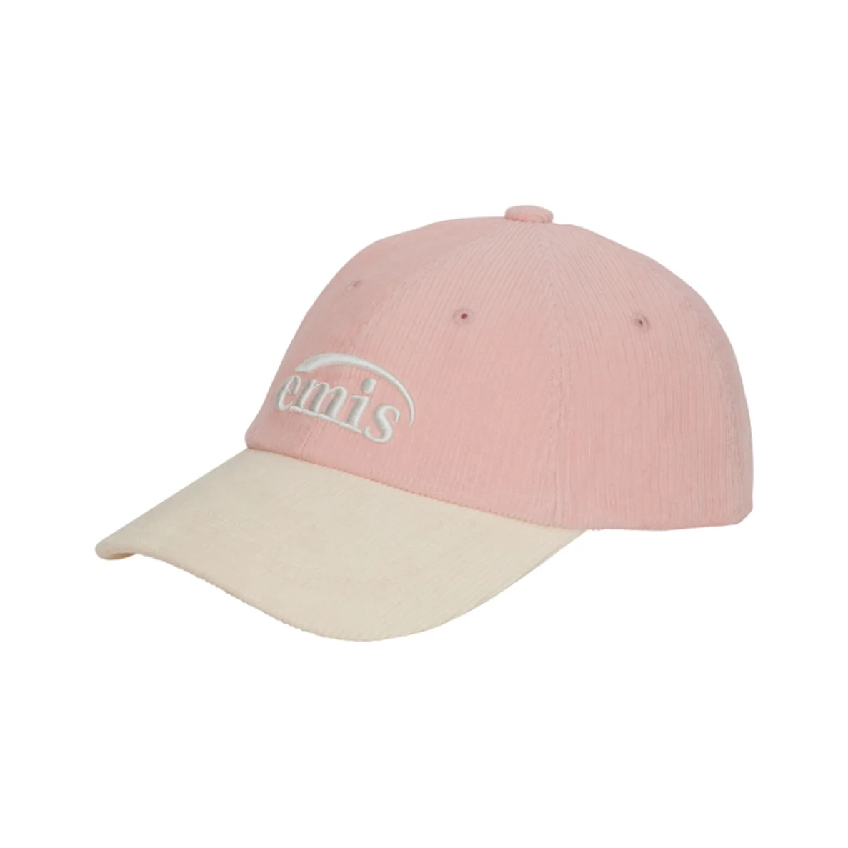 Emis Embroidery Letter Cotton Baseball Caps Unisex Pink/Beige 1583-light pink