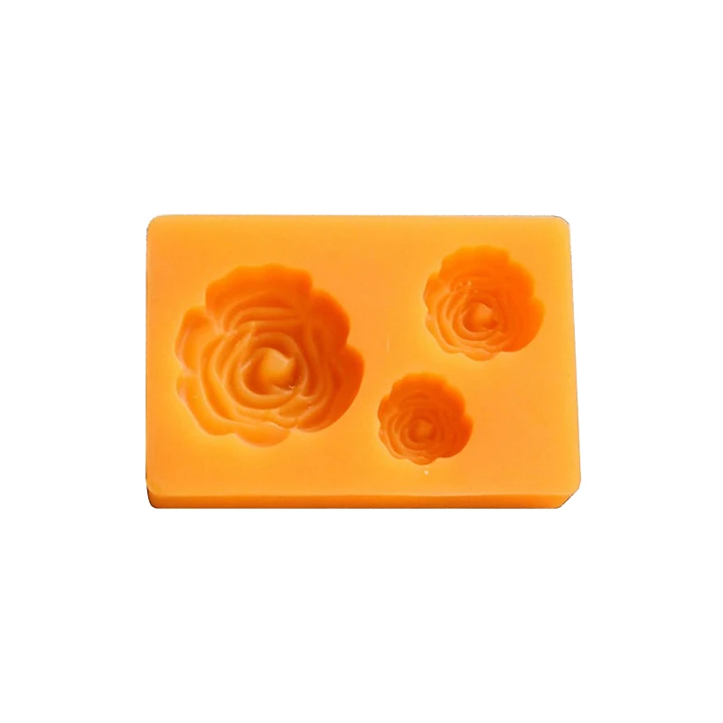 

3 Rose Flower Silicone Cake Mold DIY Square Cake Fondant Sugarcraft Decorating Molds Chocolate Jelloy Making Molds