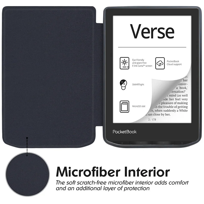 Soft Leather Case For Pocketbook Verse Pro PB629-634 Artistic Style Handmade Magnetic Tablet Protective Shell E-Book Cover Case