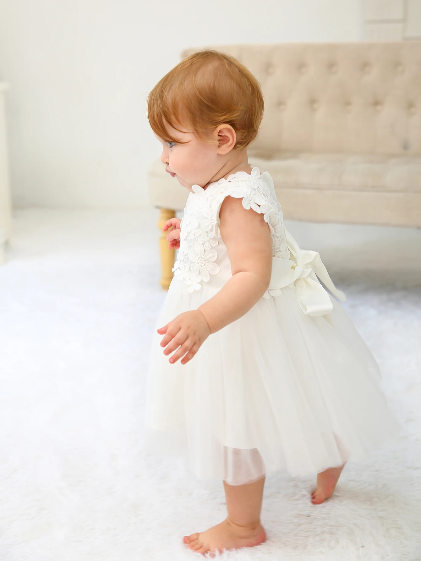 Girls Pageant Gown Christening White Clothes Newborn Christening Dresses for Girls Wholesale Baby Baptism Dresses