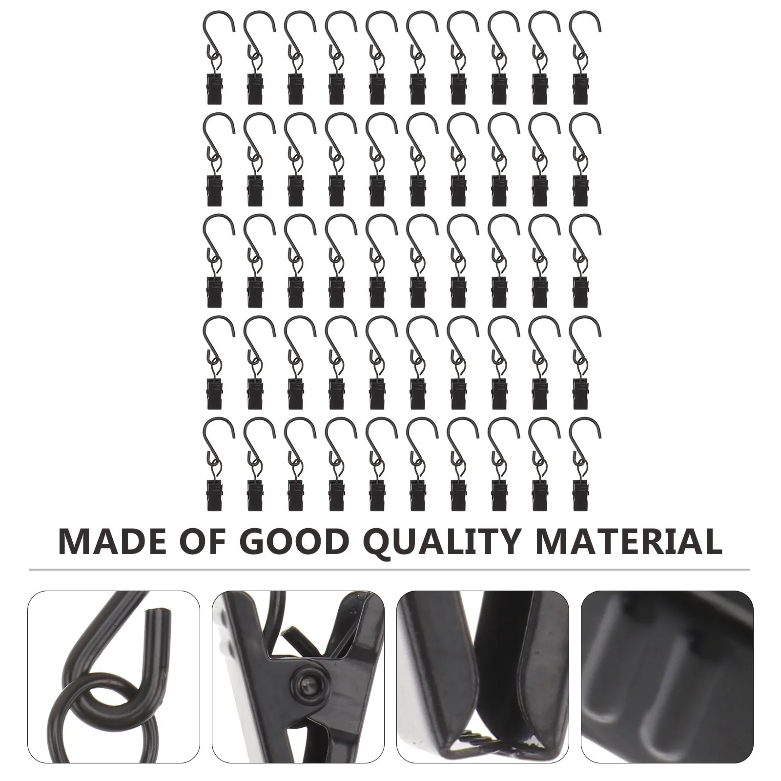 

50Pcs Curtain Clip Fixators High Class Material Strong Environmental Adaptability for Window Bath Curtains Curtain Hook Clip
