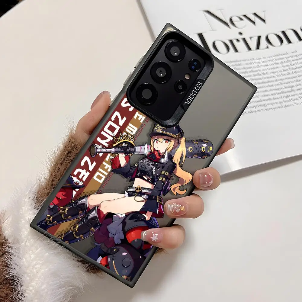 Zenless gioco ruolo Cassa Del Telefono Per Samsung Galaxy S25 Edge S24 S23 S22 S21 S20 Ultra Fonda Del Silicone Argento Cassa Del Telefono