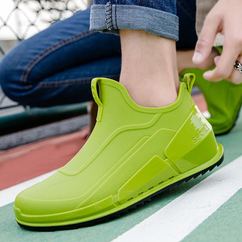 Summer men's short tube rain b - Fishing Boots 评论和价格