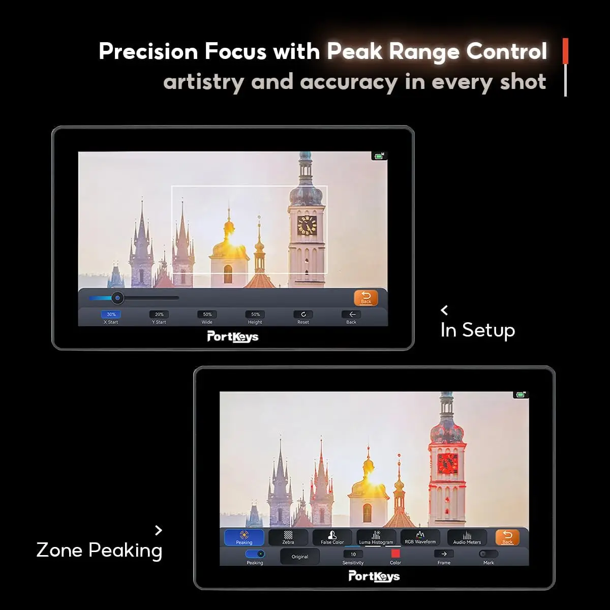 PortKeys LH5P II 5.5 Inch 2000nit Touch Field Monitor Wireless Camera Control Touch Focus 4K HDMI 3D LUT Rec.709
