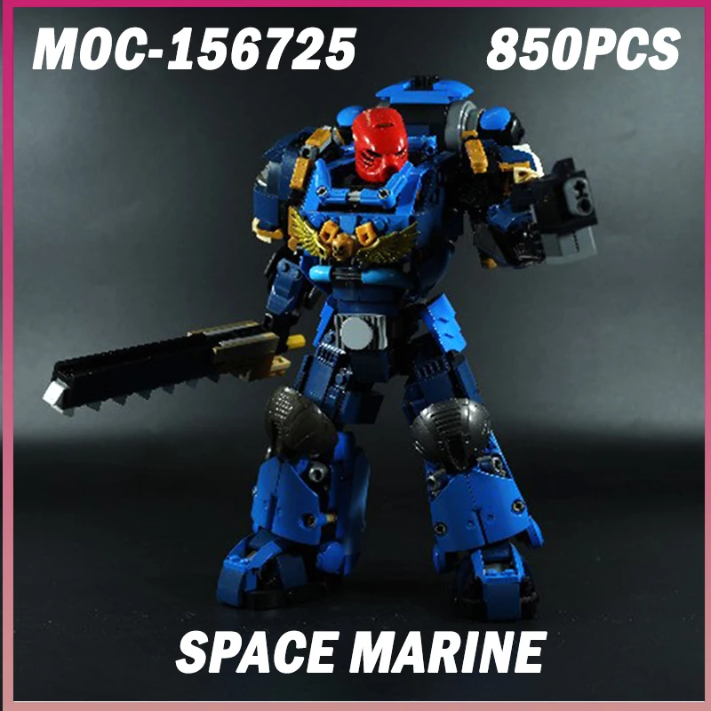 

850 шт. MOC-156725 Space Marine, популярные игры Hammer Battle, 40 К, серия Mecha, модель, строительные блоки, кирпичи, игрушка для мальчиков, взрослых, детей, подарок