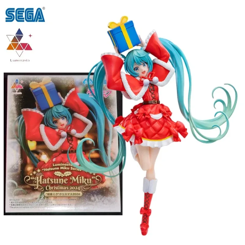 In Stock SEGA Luminasta Hatsune Miku Series Hatsune Miku Christmas 2024 Ver. PVC 19CM Anime Action Figures Model Collection Toy