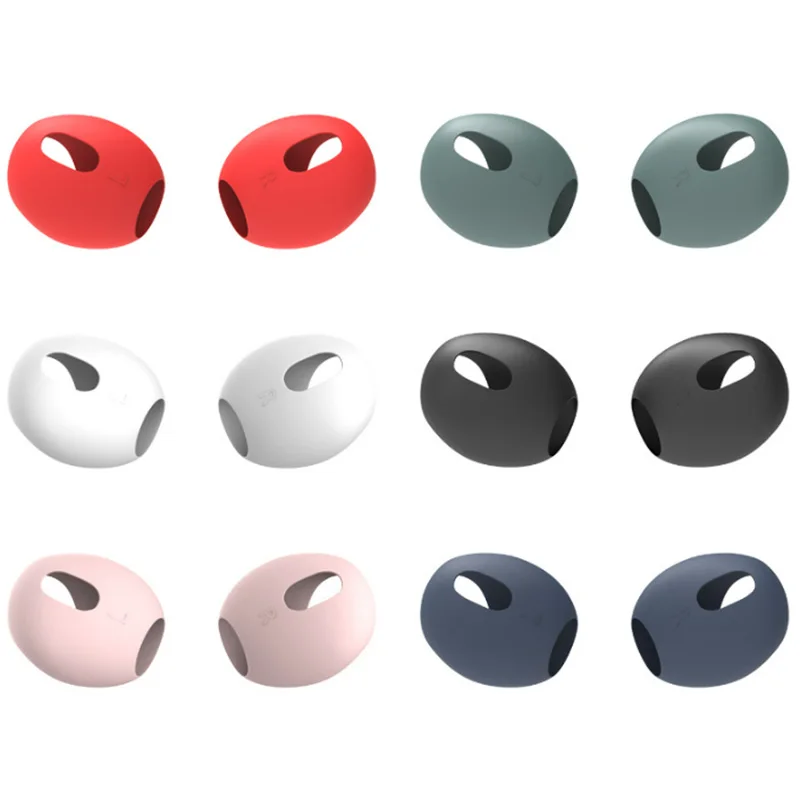 2PCS 1Pair Silicone Airpods Ear Caps For AirPods 3rd Ear Cover Tips Accessories Protective Case Skin Covers For Apple AirPod 3