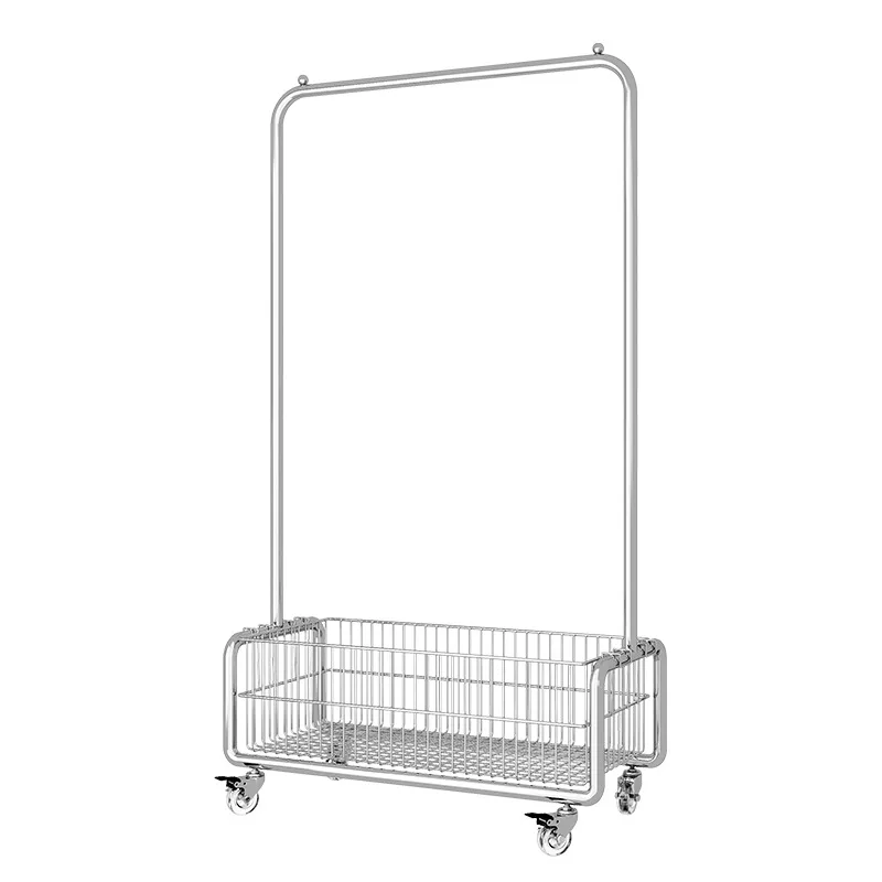 

Hanger floor-to-ceiling bedroom drying hanger mobile light luxury high-end corner coat rack overnight storage clothes rack