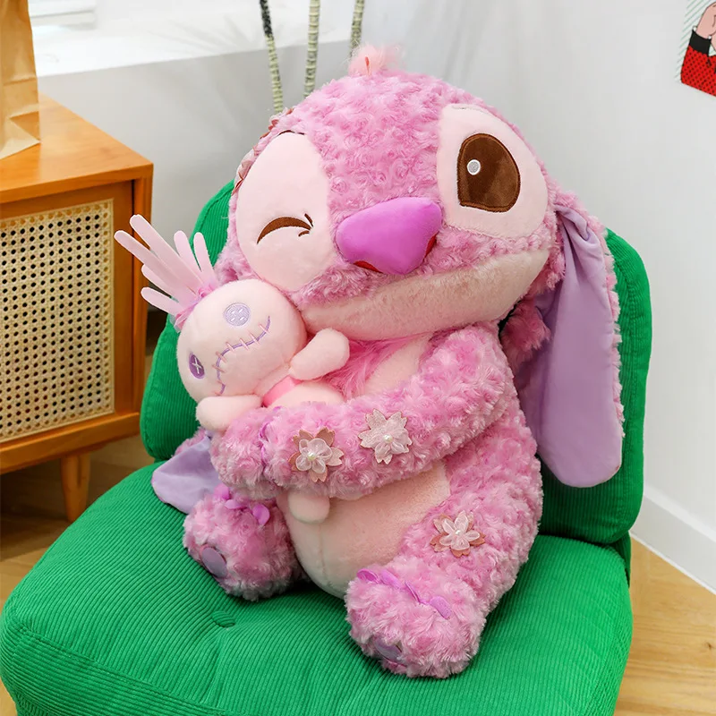 

Disney Kawaii Pink Cherry Blossom Stitch Plush Toy Stich Stuffed Doll Cute Puppy Bear for Kids Birthday Xmas Gift for Girls