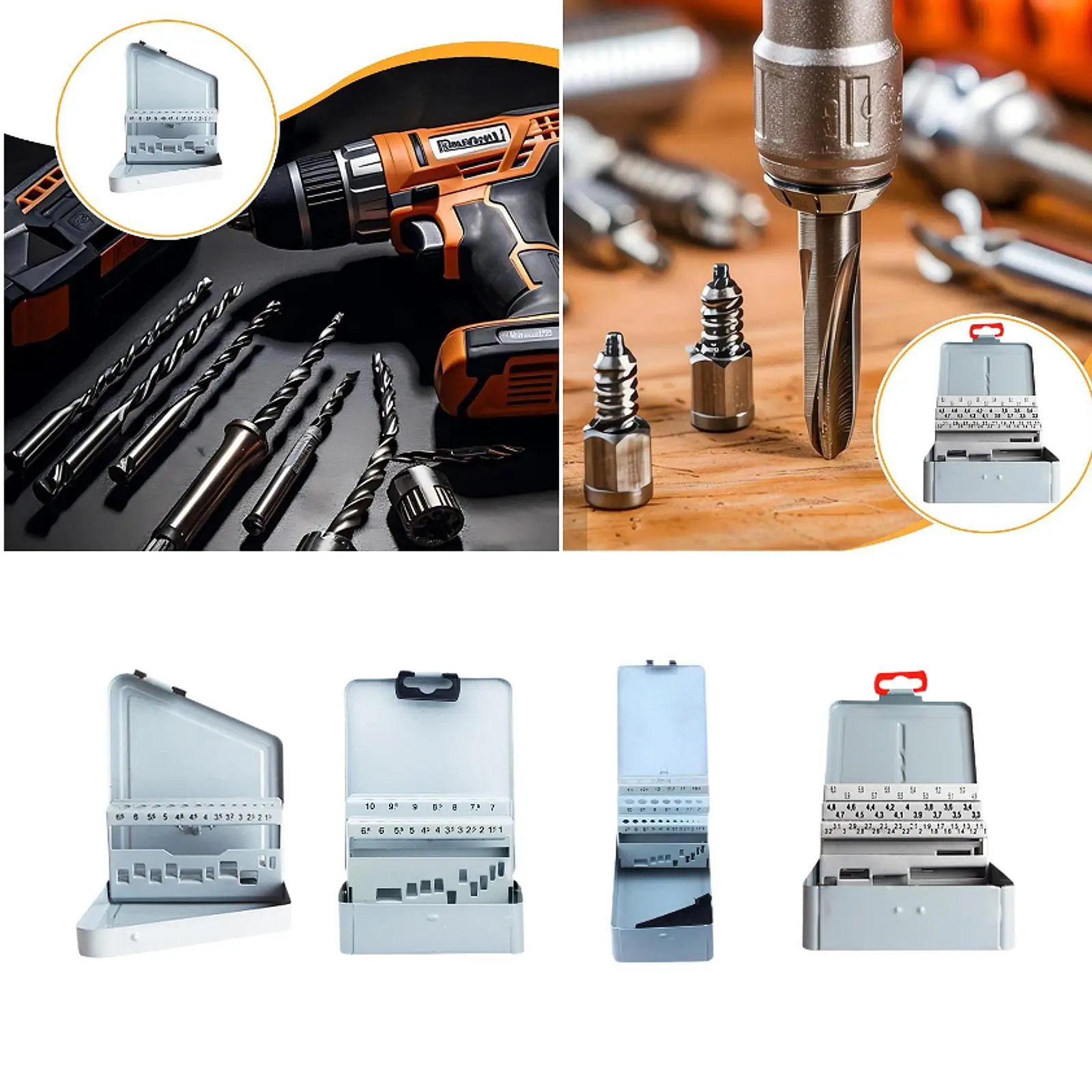

Twist Drill Bit Case Iron Professional Accessories Indexed Storage Case