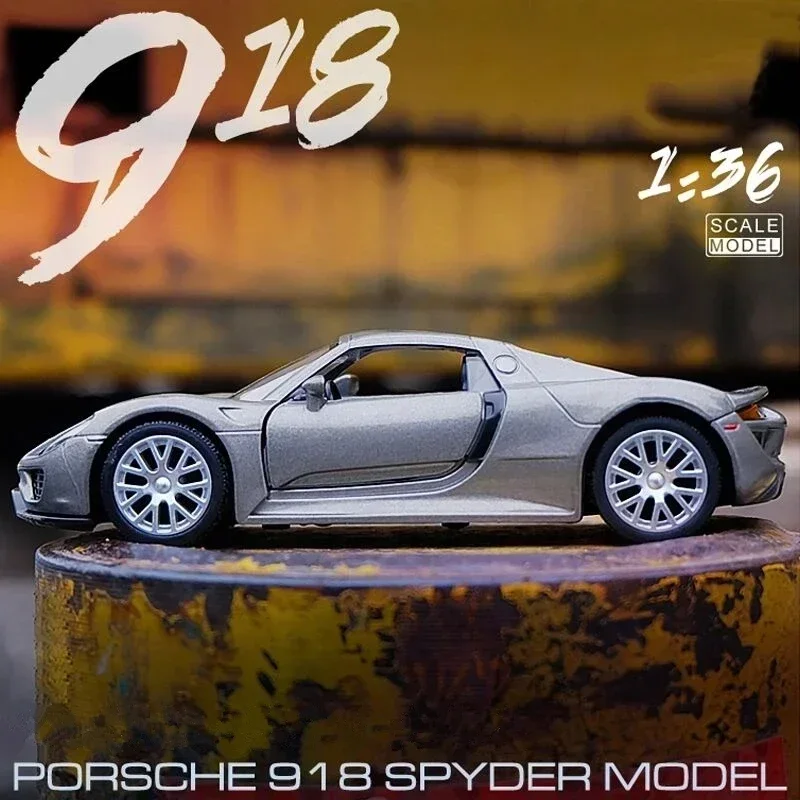 Porsche 918 Modelo de Carro Esportivo, 1:36 Diecast Metal Toy Veículos, Alta Simulação Coleção, Presente Toy Kids