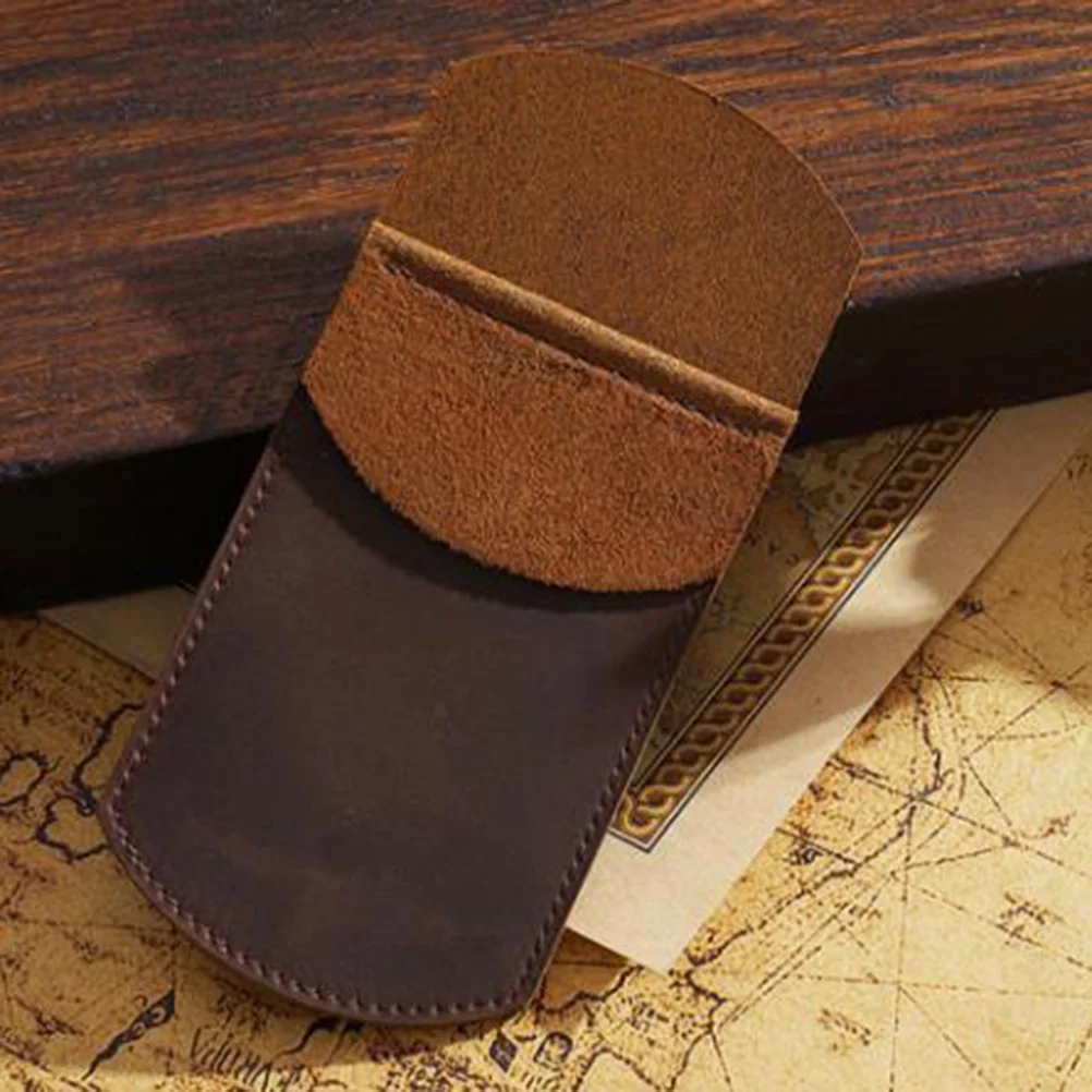 

Case Brown Vintage Handmade Pen Holder Pencil Pouch For Office College Use Pen Container Storage Bag
