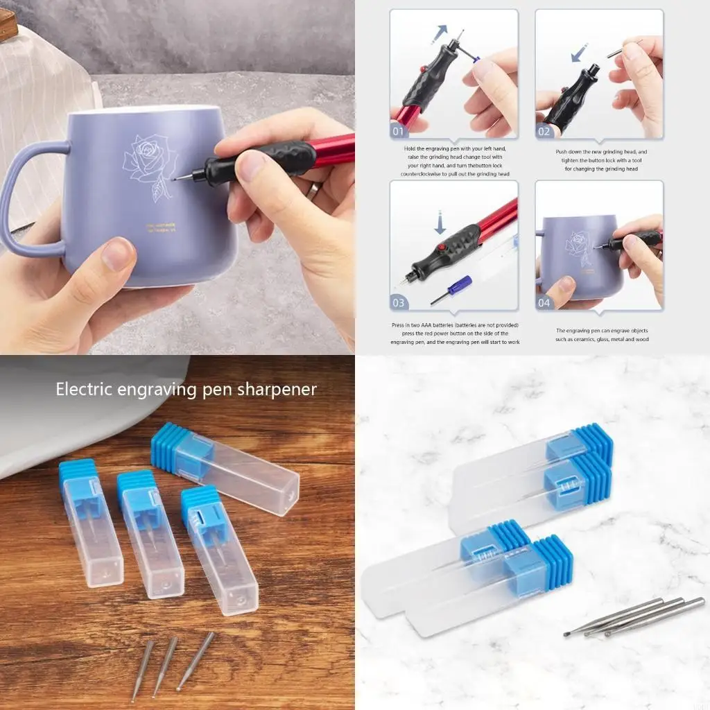 

5 Pcs Grinder Bit Accessories Engraving Pen Grinding for Head for Carving Polishing DIY Wood-working Carving Soft Metal