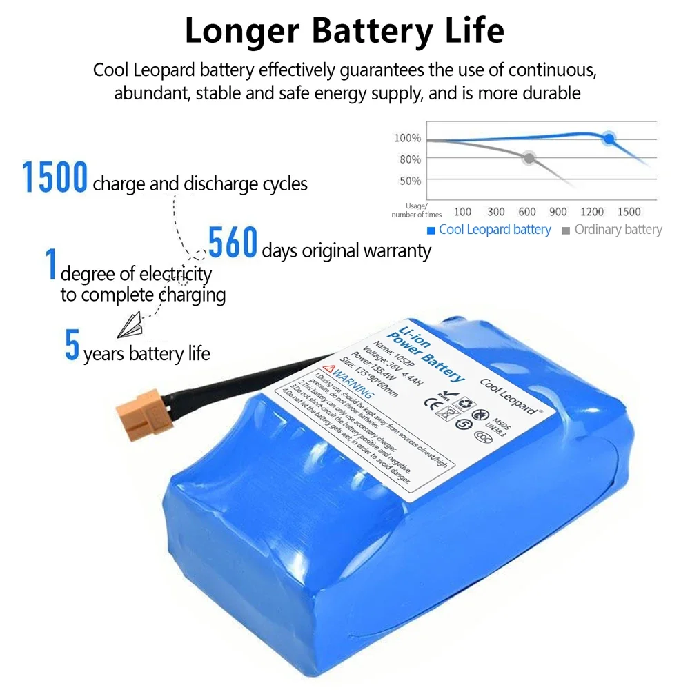 

36V 7Ah 10s2p Battery， Packs Rechargeable Lithium Ion 18650 Battery for Electric Self Balancing Scooter HoverBoard Unicycle