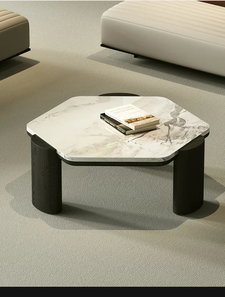 

Y Американский роскошный каменный торцевой столик, современный простой чистый натуральный высококачественный французский кремовый художественный чайный столик из цельного дерева