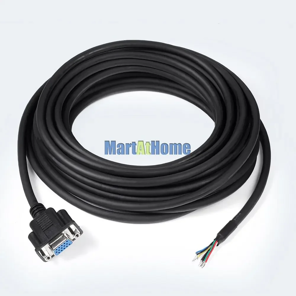 Cable de extensión codificador de 5 metros, a DB15 DB15/6 cables, CABLEH-BM5M5 para servomotores sin escobillas Leadshine